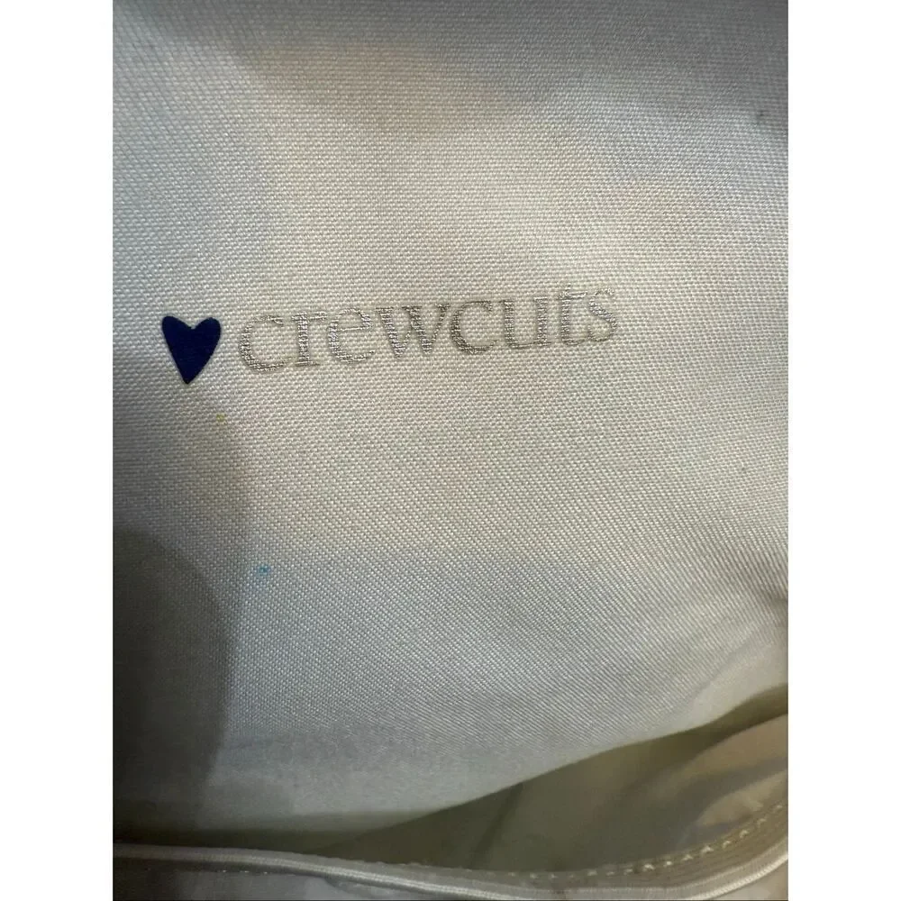 J. Crew Crewcuts Girls Embroidered Flower Chambray Backpack Blue OS